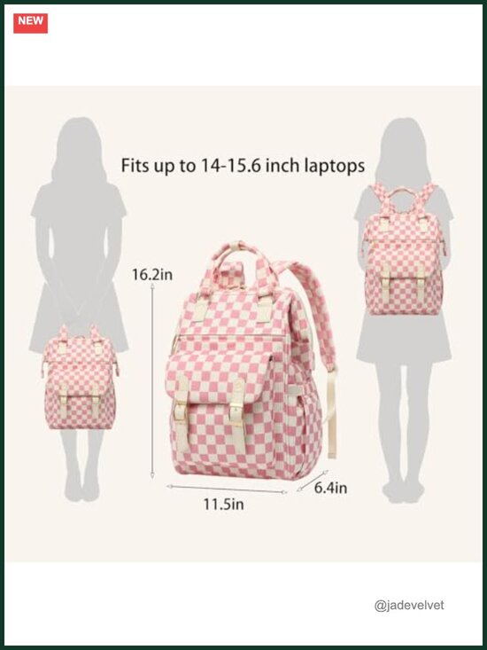 Corduroy Laptop Backpack 15.6 Inch Lightweight Padded Straps Camping Travel Work main image 6